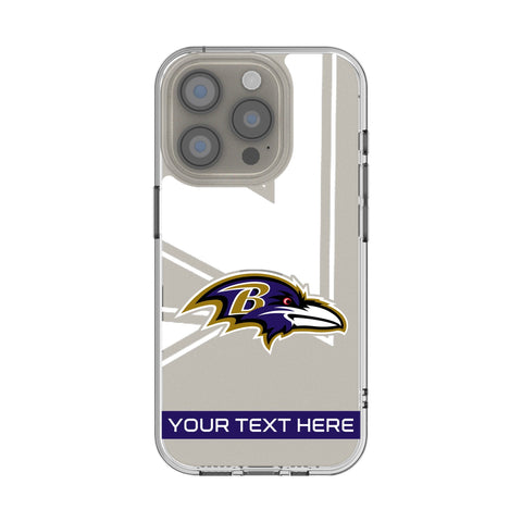 Baltimore Ravens Personalized Tilt Clear Phone Case for Apple iPhone