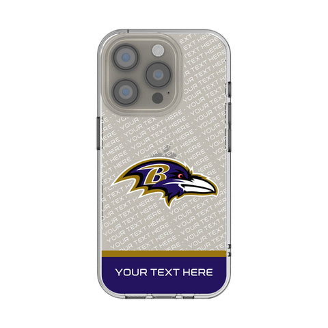Baltimore Ravens Personalized EndZone Plus Clear Phone Case for Apple iPhone