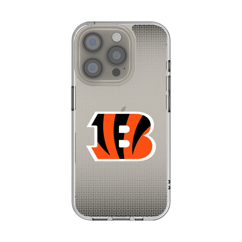 Cincinnati Bengals Linen Clear Phone Case for Apple iPhone