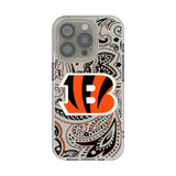 Cincinnati Bengals Paisley Clear Phone Case for Apple iPhone