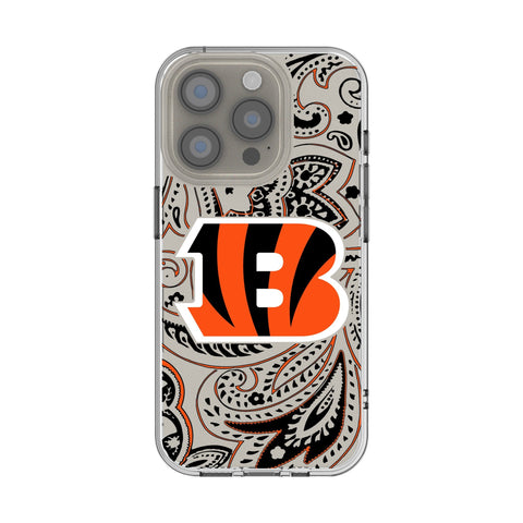 Cincinnati Bengals Paisley Clear Phone Case for Apple iPhone