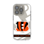 Cincinnati Bengals Personalized Tilt Clear Phone Case for Apple iPhone