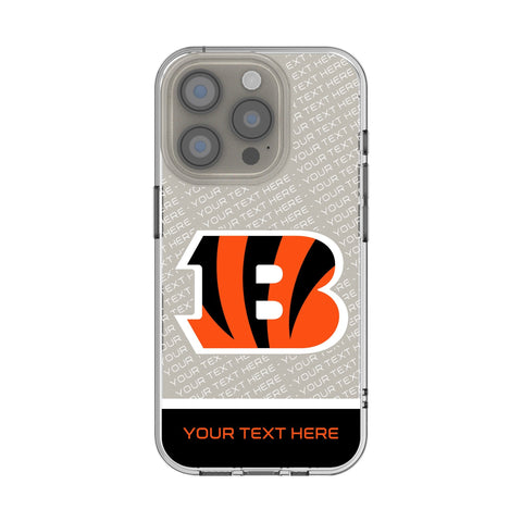 Cincinnati Bengals Personalized EndZone Plus Clear Phone Case for Apple iPhone