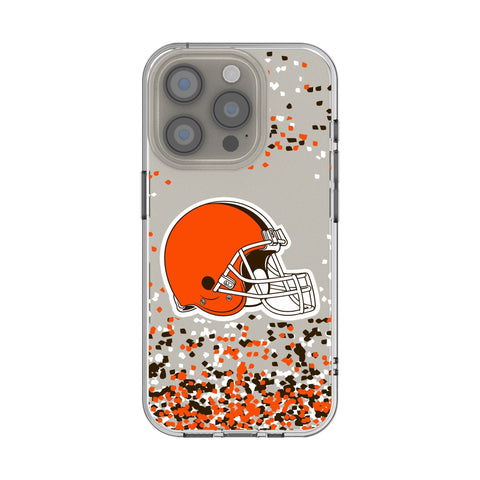 Cleveland Browns Confetti Clear Phone Case for Apple iPhone