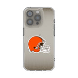 Cleveland Browns Linen Clear Phone Case for Apple iPhone