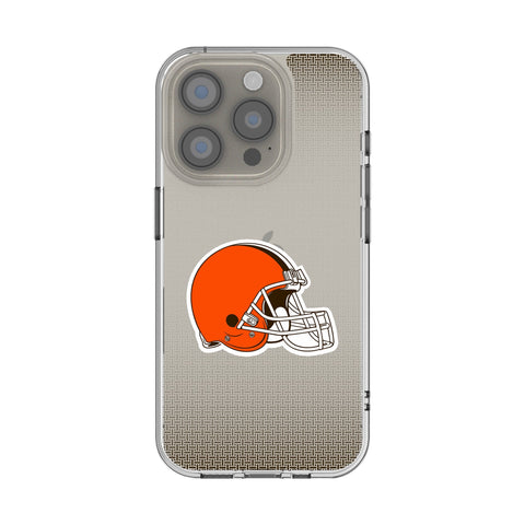 Cleveland Browns Linen Clear Phone Case for Apple iPhone