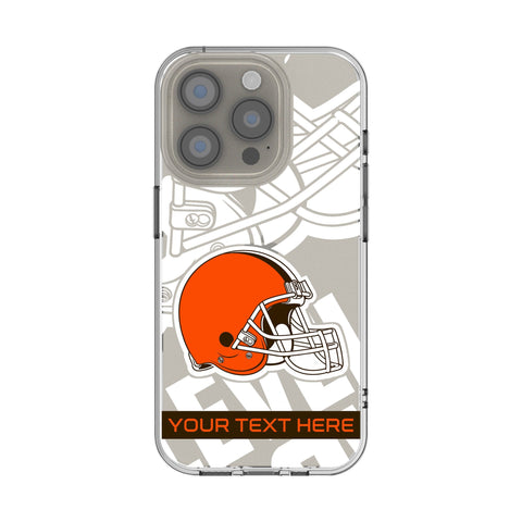 Cleveland Browns Personalized Tilt Clear Phone Case for Apple iPhone