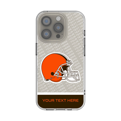 Cleveland Browns Personalized EndZone Plus Clear Phone Case for Apple iPhone