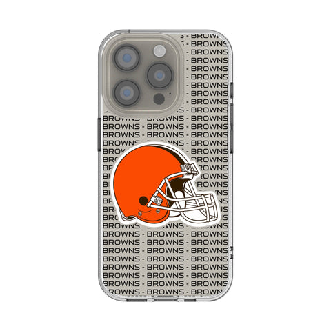 Cleveland Browns Text Backdrop Clear Phone Case for Apple iPhone
