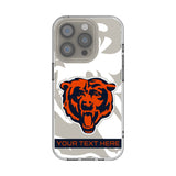 Chicago Bears Personalized Tilt Clear Phone Case for Apple iPhone