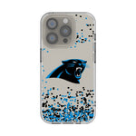 Carolina Panthers Confetti Clear Phone Case for Apple iPhone