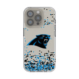 Carolina Panthers Confetti Clear Phone Case for Apple iPhone