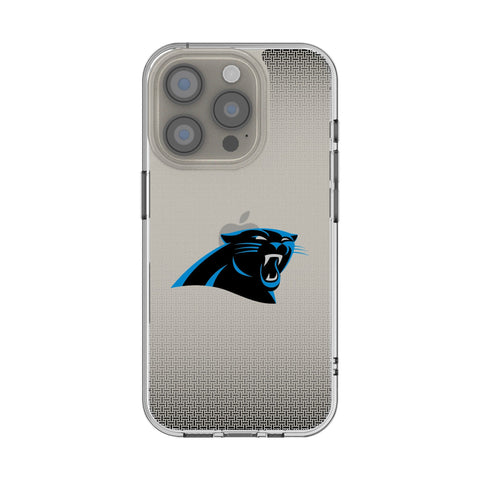 Carolina Panthers Linen Clear Phone Case for Apple iPhone