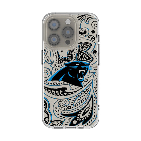Carolina Panthers Paisley Clear Phone Case for Apple iPhone