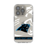 Carolina Panthers Personalized Tilt Clear Phone Case for Apple iPhone