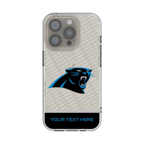 Carolina Panthers Personalized EndZone Plus Clear Phone Case for Apple iPhone