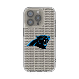 Carolina Panthers Text Backdrop Clear Phone Case for Apple iPhone