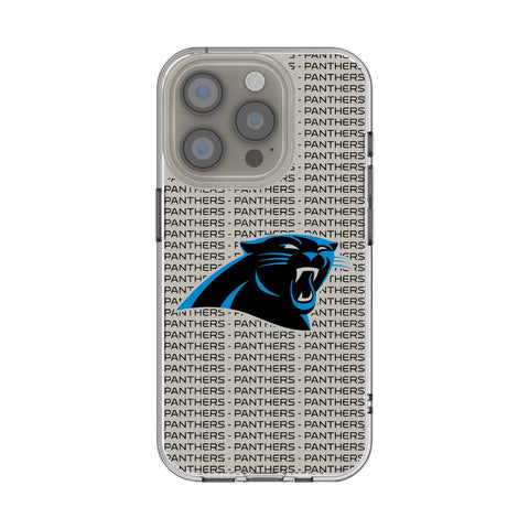 Carolina Panthers Text Backdrop Clear Phone Case for Apple iPhone