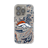 Denver Broncos Paisley Clear Phone Case
