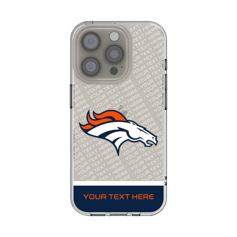 Denver Broncos Personalized EndZone Plus Clear Phone Case for Apple iPhone