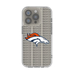 Denver Broncos Text Backdrop Clear Phone Case