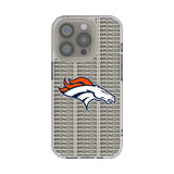 Denver Broncos Text Backdrop Clear Phone Case