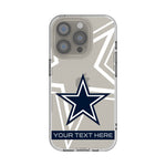 Dallas Cowboys Personalized Tilt Clear Phone Case for Apple iPhone