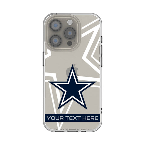 Dallas Cowboys Personalized Tilt Clear Phone Case for Apple iPhone