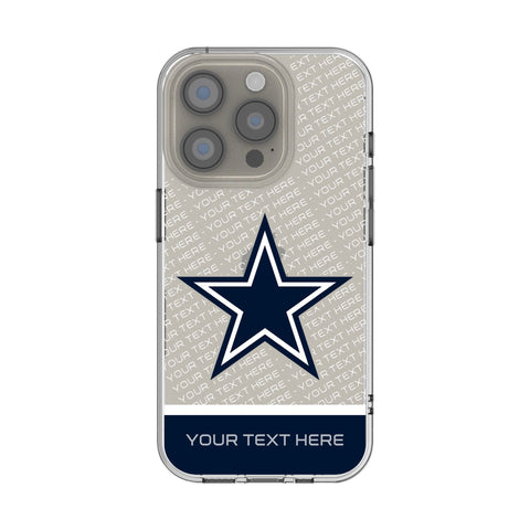 Dallas Cowboys Personalized EndZone Plus Clear Phone Case for Apple iPhone