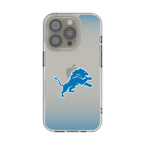 Detroit Lions Linen Clear Phone Case for Apple iPhone