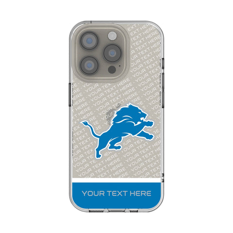Detroit Lions Personalized EndZone Plus Clear Phone Case for Apple iPhone