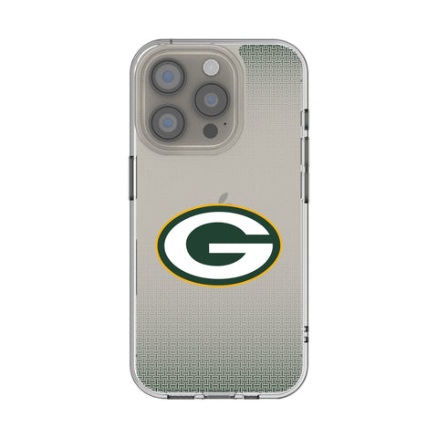 Green Bay Packers Linen Clear Phone Case for Apple iPhone