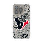 Houston Texans Paisley Clear Phone Case for Apple iPhone