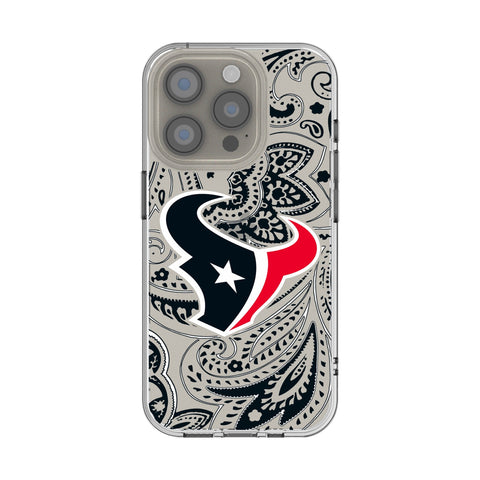 Houston Texans Paisley Clear Phone Case for Apple iPhone