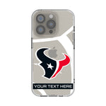 Houston Texans Personalized Tilt Clear Phone Case for Apple iPhone