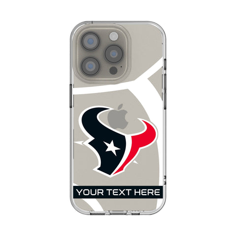 Houston Texans Personalized Tilt Clear Phone Case for Apple iPhone