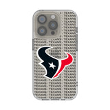 Houston Texans Text Backdrop Clear Phone Case for Apple iPhone