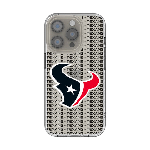 Houston Texans Text Backdrop Clear Phone Case for Apple iPhone
