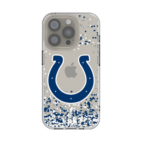 Indianapolis Colts Confetti Clear Phone Case for Apple iPhone