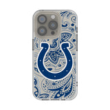 Indianapolis Colts Paisley Clear Phone Case for Apple iPhone