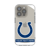 Indianapolis Colts Personalized Tilt Clear Phone Case for Apple iPhone