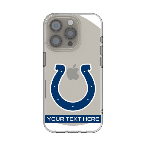 Indianapolis Colts Personalized Tilt Clear Phone Case for Apple iPhone