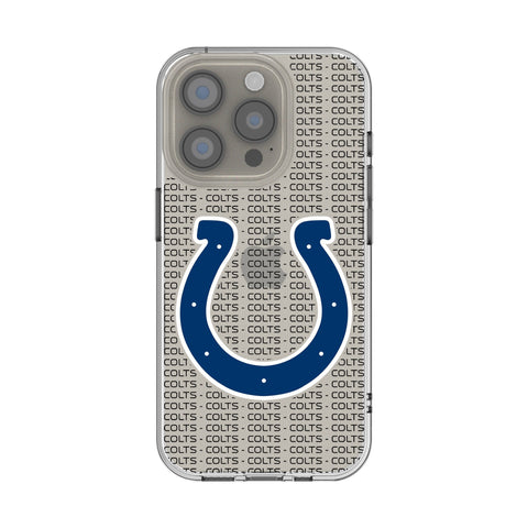 Indianapolis Colts Text Backdrop Clear Phone Case for Apple iPhone