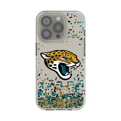 Jacksonville Jaguars Confetti Clear Phone Case for Apple iPhone