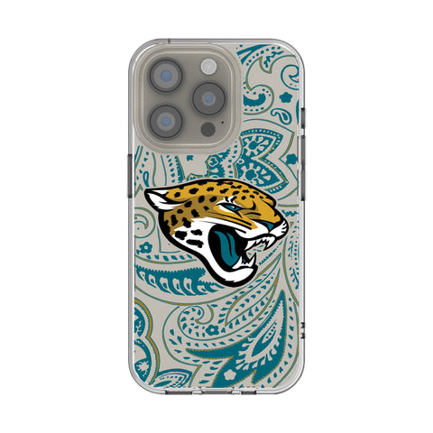 Jacksonville Jaguars Paisley Clear Phone Case for Apple iPhone