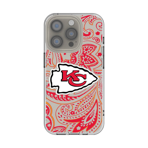 Kansas City Chiefs Paisley Clear Phone Case for Apple iPhone