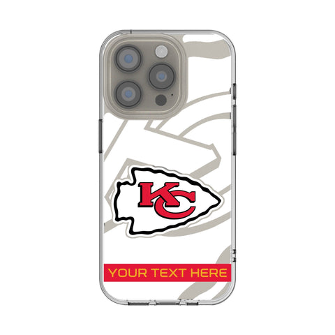 Kansas City Chiefs Personalized Tilt Clear Phone Case for Apple iPhone