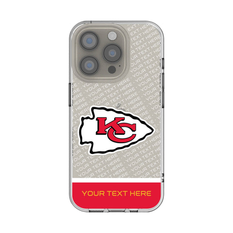 Kansas City Chiefs Personalized EndZone Plus Clear Phone Case for Apple iPhone