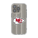 Kansas City Chiefs Text Backdrop Clear Phone Case for Apple iPhone