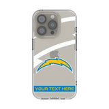 Los Angeles Chargers Personalized Tilt Clear Phone Case for Apple iPhone